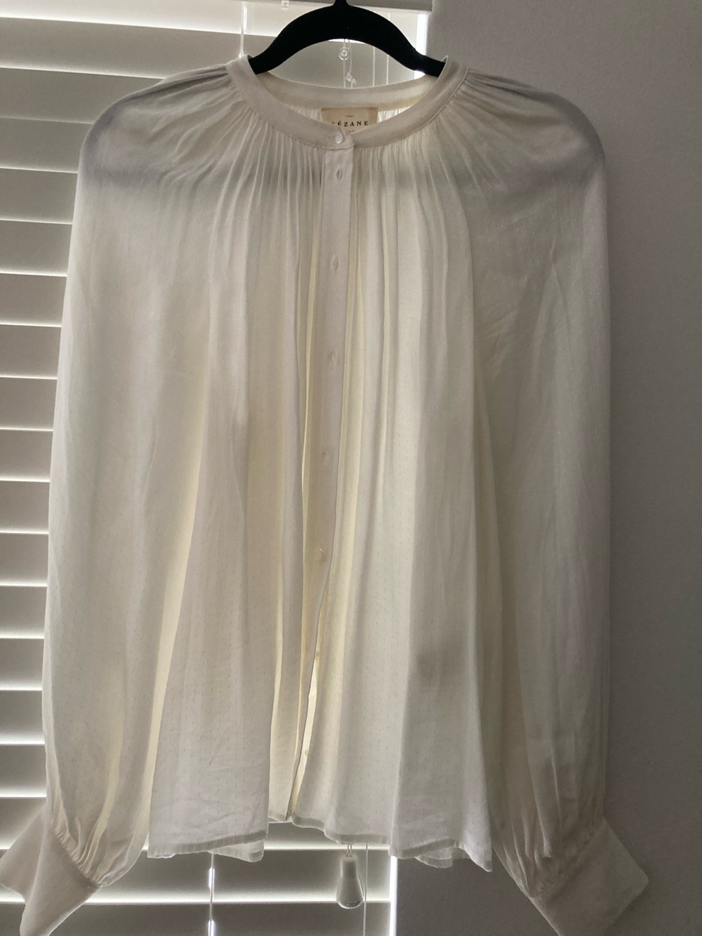 NWOT Sezane  Cream Blouse 2